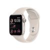 Apple Watch SE (2nd Gen) (GPS, 40mm) - Starlight Aluminum Case with Starlight Sport Band, M/L (Renewed Premium) view 1