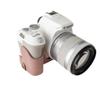 200D II Case, BMAOLLONGB Handmade PU Leather Half Camera Case Bag Cover Bottom Opening Version for Canon Eos 200D II with Hand Strap (Pink) view 3
