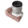 200D II Case, BMAOLLONGB Handmade PU Leather Half Camera Case Bag Cover Bottom Opening Version for Canon Eos 200D II with Hand Strap (Pink) view 4