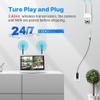 BUTXET 8CH Security Camera System Wireless with 12 Inch LCD Monitor, 8Pcs 3MP Outdoor Indoor PTZ Cameras with Two-Way Audio, Full Color Night Vision, Waterproof, Human AI Atuo Tracking, 3TB HDD view 2