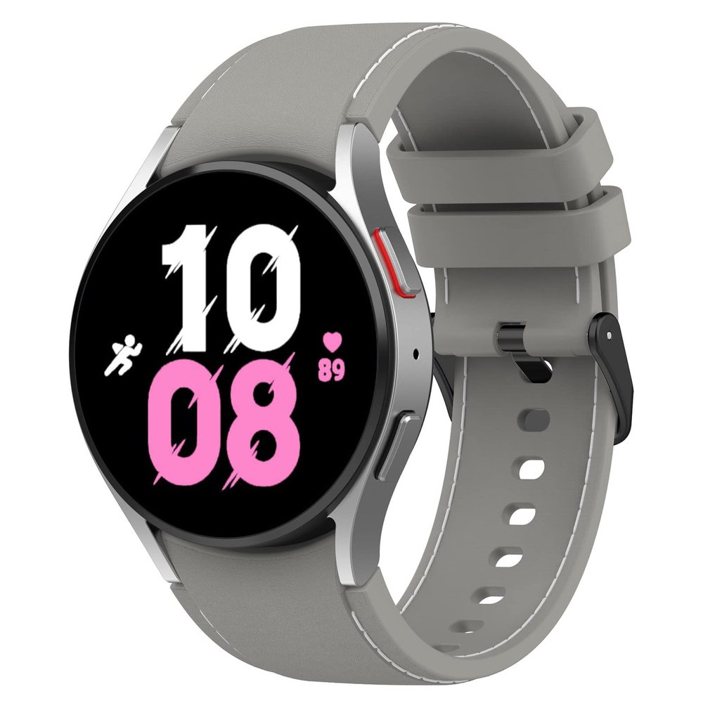 DKEnjoy Watch Band Compatible for Samsung Galaxy Watch 6/5/4, 6 Classic, 5 Pro 45mm, 4 Classic, 3 41mm Strap, Silicone Adjusted Replacement Wristband (Small, Gray)