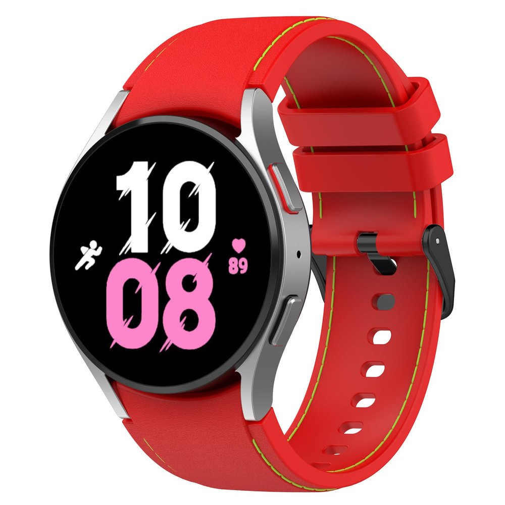DKEnjoy Watch Band Compatible for Samsung Galaxy Watch 6/5/4, 6 Classic, 5 Pro 45mm, 4 Classic, 3 41mm Strap, Silicone Adjusted Replacement Wristband (Small, Red)