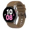 DKEnjoy Watch Band Compatible for Samsung Galaxy Watch 6/5/4, 6 Classic, 5 Pro 45mm, 4 Classic, 3 41mm Strap, Silicone Adjusted Replacement Wristband (Large, Brown) view 1