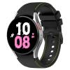 DKEnjoy Watch Band Compatible for Samsung Galaxy Watch 6/5/4, 6 Classic, 5 Pro 45mm, 4 Classic, 3 41mm Strap, Silicone Adjusted Replacement Wristband (Small, Black/Green) view 1