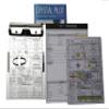 Crystal Pilot Reversible Kneeboard with Flight Notepad and Medium VFR-IFR Cheat Sheet with Sectional and WAC Scale. view 3