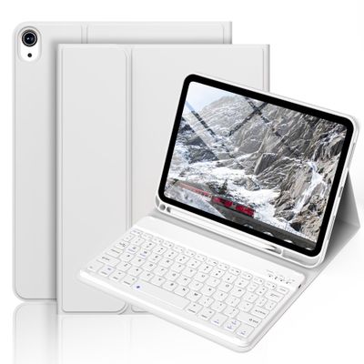 BQDIYOO Case for iPad 11th/10th Generation with Keyboard, 11 inch A16/10.9" iPad 10 Case (2025/2022) with Pencil Holder, Wireless Keyboard and Slim Lightweight Soft Cover Auto Wake/Sleep, Gray