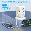 AiJoy Surge Protector Power Strip - 12 AC Outlets, 4 USB Ports (1 USB-C), 10ft Extension Cord, Charging Station with Surge Protection for Home, Office, Dorm view 3