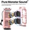 Monster S310 Upgraded Bluetooth Speaker, Portable Speaker, 30W True Wireless Stereo Pairing Deliver Dynamic Sound, IPX6 Waterproof, Bluetooth 5.2 Built-in Mic, 24H, for Family Outdoor Pink view 2