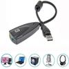 USB 2.0 External Audio Adapter, 7.1 Stereo Sound Card Dynamic 3D Surround Sound Card 5Hv2 Channel Converter to 3.5mm Headphone Microphone Jack for Computer Notebook view 3