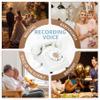 FiayaCom Audio Guest Book Wedding Phone,32GB Memory Customized Audio Messages, Volume Adjustable, with Message Replay Feature, Suitable for All Kinds of Party(Art Deco, Fresh-Beige) view 4