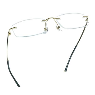 LifeArt Pure Titanium Frame Glasses/Blue Light Blocking Reading Glasses, Reduce Eyestrain, Stylish for Men and Women(Gold,+1.50 Magnification)