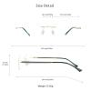 LifeArt Pure Titanium Frame Glasses/Blue Light Blocking Reading Glasses, Reduce Eyestrain, Stylish for Men and Women(Gold,+1.50 Magnification) view 4