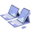 720 Rotating Keyboard Case for for iPad 9th 8th 7th Generation 10.2-inch 2021/2020/2018, iPad Air 3 2019, 2017, iPad Pro 10.5-inch Detachable Clear Back Cover with Touchpad Wireless Mouse (Purple) view 1