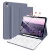 BQDIYOO Case for iPad Air 7th/6th 11-inch M3/M2 (2025/2024) & 10.9 inch Air 5th 4th Gen with Keyboard 2022 2020, Detachable Wireless Keyboard Cover with Pencil Holder, Auto Sleep/Wake, Purple view 1