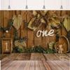 1 Year Old Birthday Bear Photography Background Newborn Child Cake Cake Portrait Backdrop Photo Studio Photo Background Decoration Banner 7x5 feet view 2