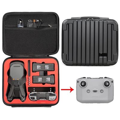 ELBFAE Suitable for DJI Mavic 3 classic storage box, suitcase, portable storage, hard shell Mavic 3 accessory waterproof bag (Color : Black red liner)