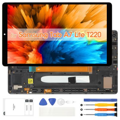 Screen Replacement for Samsung Galaxy Tab A7 Lite LCD Display for Galaxy Tab A7 (Wi-Fi Version) SM-T220 SM-T227U 8.7" Digitizer Touch Screen Full Assembly with Frame (Not for T225) (Black)