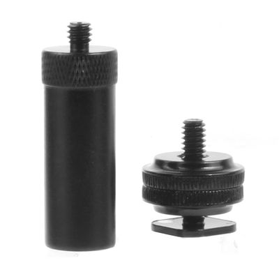 FEICHAO 1/4 Screw Bracket Tripod Mount Extension Rod with Cold Shoe Holder for SLR Camera Photography Tripod Accessories (1Piece)