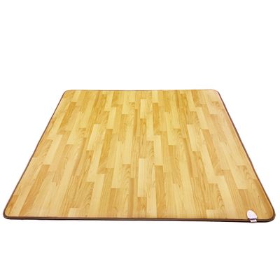 MOFGOE Floor Heating Mats - Electric Heated Rug, Large Area Rug Floor Heater, 150x200cm, Brown Leather, 60 Levels Adjustable Thermostat, Waterproof, 12 Hour Timer