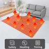 MOFGOE Floor Heating Mats - Electric Heated Rug, Large Area Rug Floor Heater, 150x200cm, Brown Leather, 60 Levels Adjustable Thermostat, Waterproof, 12 Hour Timer view 2