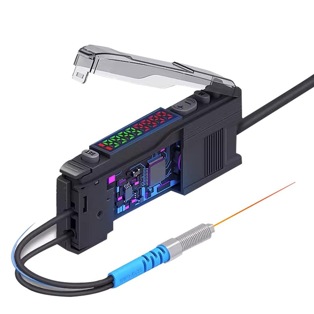 BOJKEON Optical Fiber Amplifier,FS-N13 Fiber Optic Sensor,Long-Distance Optical Communications Diffuse Induction Photoelectric Switch