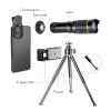 Portable 32X Phone Camera Lens HD Zoom Lens Clip On, Double Adjustment Eyepiece System, Large Aperture Objective Lens, Multiple Use Modes, Widely Applicable for Photo Video view 4