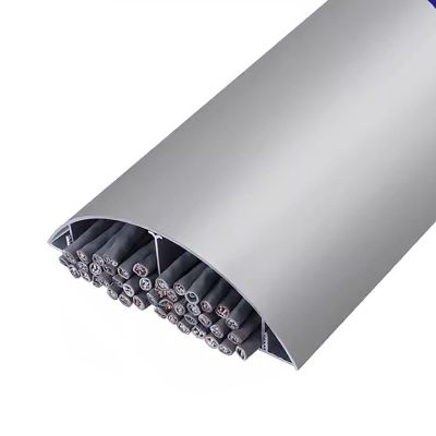 Cord Hider Floor, Large Capacity Cable Management System For Wall, Cable Concealer For Wall Mounted Tv, Cord Cover Raceway Kit Self Adhesive, Cord Concealer System ( Color : Silver , Size : No. 12 )