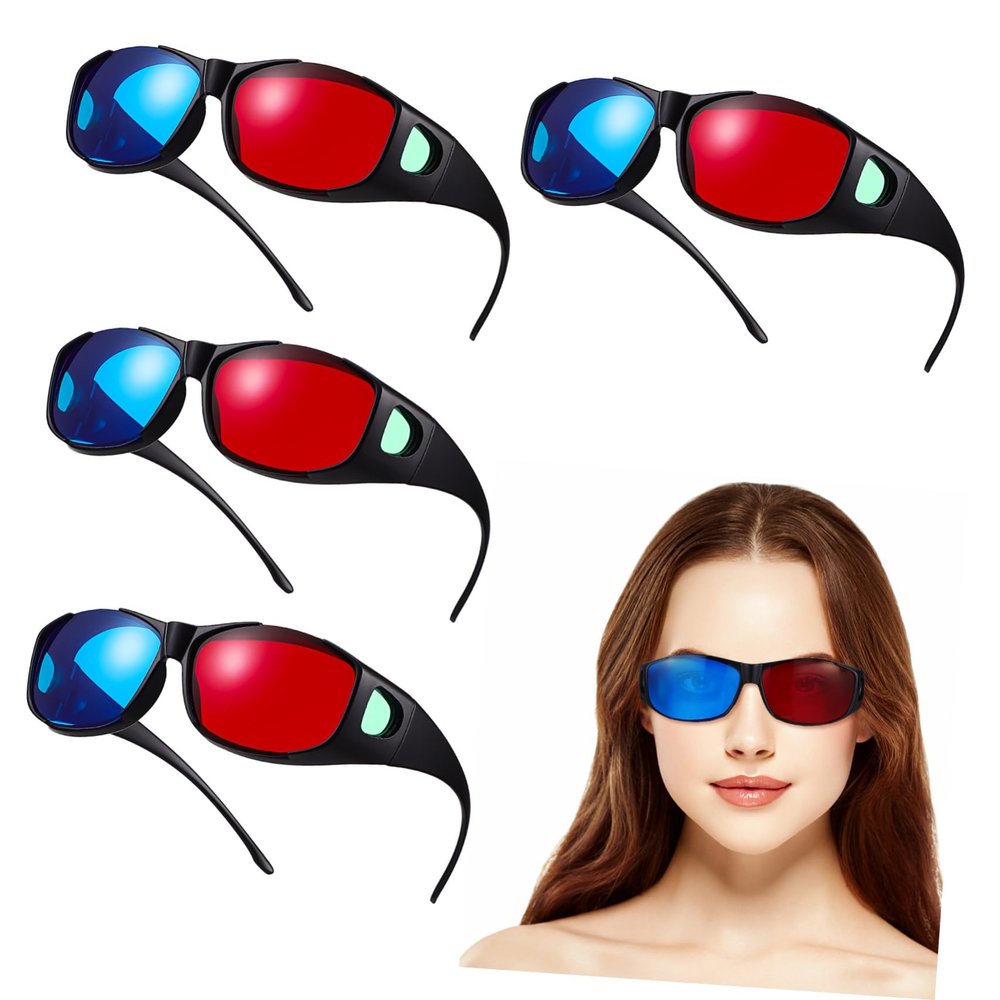 OSALADI 3 Set 5 Pcs Viewing Glasses for Home Theater Sturdy Plastic Comfortable Fit