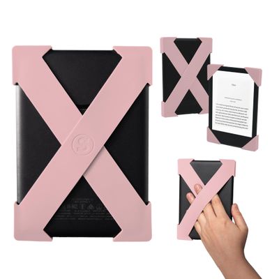 Strapsicle Silicone Hand Strap Kindle & Paperwhite (6) Gen 710, 6 Kobos Medium 2-Pack Blush Comfy Alternative to Case or Cover