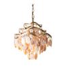 Personalized Creative Shell Wind Chime Chandelier Metal Frame Crystal Fritillary Pendent Lamp Living Room Restaurant Homestay Decoration Ceiling Hanging Light E26 Indoor Lighting Lamps ( Size : A ) view 1