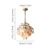 Personalized Creative Shell Wind Chime Chandelier Metal Frame Crystal Fritillary Pendent Lamp Living Room Restaurant Homestay Decoration Ceiling Hanging Light E26 Indoor Lighting Lamps ( Size : A ) view 2