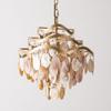 Personalized Creative Shell Wind Chime Chandelier Metal Frame Crystal Fritillary Pendent Lamp Living Room Restaurant Homestay Decoration Ceiling Hanging Light E26 Indoor Lighting Lamps ( Size : A ) view 3