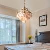 Personalized Creative Shell Wind Chime Chandelier Metal Frame Crystal Fritillary Pendent Lamp Living Room Restaurant Homestay Decoration Ceiling Hanging Light E26 Indoor Lighting Lamps ( Size : A ) view 4