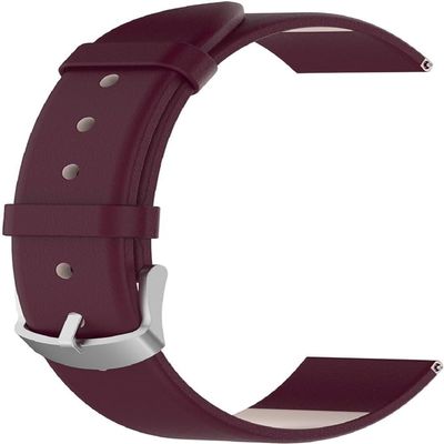 18 mm Bracelets Compatible with Withings ScanWatch Light 37 mm Leather Strap, Replacement Strap, Leather Strap, Wrist Band Accessory for ScanWatch Light 37 mm Watch Strap (Wine), Leather, Leather