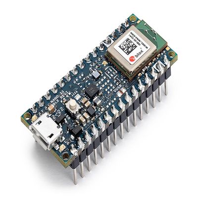 Arduino Nano 33 BLE Rev2 with Headers [ABX00072] - nRF52840 Microcontroller, Bluetooth Low Energy (BLE), MicroPython Support, 3.3V, Small Form Factor for IoT & Wireless Projects