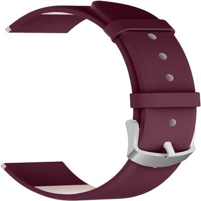 18 mm Straps Compatible with Withings ScanWatch 38 mm Leather Strap, Replacement Strap, Leather Strap, Wrist Band Accessory for ScanWatch 38 mm Watch Strap (Wine), Leather, Leather