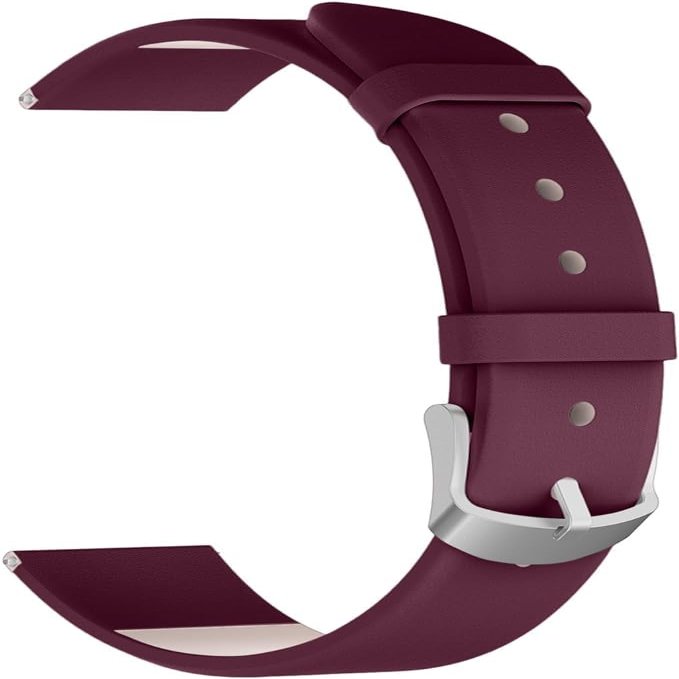 18 mm Straps Compatible with Withings ScanWatch 38 mm Leather Strap, Replacement Strap, Leather Strap, Wrist Band Accessory for ScanWatch 38 mm Watch Strap (Wine), Leather, Leather