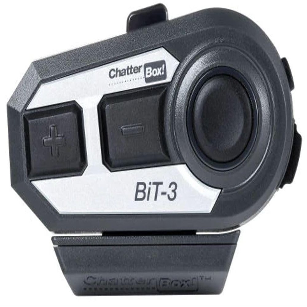 ChatterBox! BiT-3 Bluetooth Helmet Communicator | Bluetooth for Audio | Universal Pairing 2 Riders | Stereo Headset, Boom & FFM Mic | IP54 | FM Radio | Motorcycles Snowmobiles UTV ATV Snowboarding