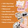 10pcs Funny Bookish Sticker for Kindle, Book Lover, Multiple Different Design, Waterproof, UV- Resistant, Suitable for Tumbler, Laptop, Car, Truck. view 3
