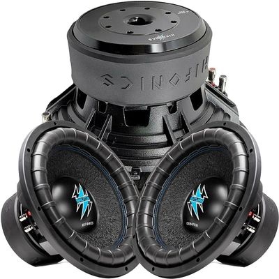 Hifonics 2 x BRW15D2 3000 Watts 15 Inch Brutus Car Audio Subwoofer with Heavy Gauge, Powder Coated, Aluminum Die-Cast Basket, Dual 70 Oz Magnet, 3 Inches Voice Coil - Dual 2 Ohm - 15 in (Pair)