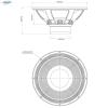 Eighteen Sound 15NLW9401-4 BASS 2400W VC NEO 4 OHM Woofer 100 mm Interleaved Sandwich Voice Coil (ISV) 1200W AES Power handling Fiberglass Reinforced Water Repellent Treated Cone view 4