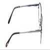 Calabria Ernest 4844 Rectangular Blue Light Blocking Reading Glasses +1.75 Satin Navy Blue Silver Men Women view 2