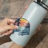 Die Cut Sticker Coronado Bay, California, Sunset Stripes, Palm and Lifeguard Booth, Vinyl Sticker, (Waterproof Decal for Cars, Water Bottles, Laptops, Coolers), Large view 2