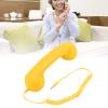 Retro Telephone Receiver, Wired Cell Phone, OneClick Operation, Plug and Play, 3.5mm, Radiationproof for Computers (Yellow) view 3