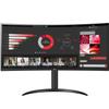LG 34WR55QC-B 34" Curved UltraWide WQHD HDR 10 100Hz Monitor with USB Type-C, 3440x1440 Curved Display, 100Hz Refresh Rate, AMD FreeSync, Borderless Design view 1