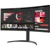 LG 34WR55QC-B 34" Curved UltraWide WQHD HDR 10 100Hz Monitor with USB Type-C, 3440x1440 Curved Display, 100Hz Refresh Rate, AMD FreeSync, Borderless Design view 2