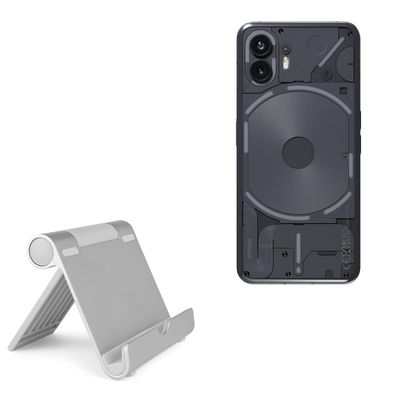 BoxWave Stand and Mount Compatible with Nothing Phone 2 - VersaView Aluminum Stand, Portable, Multi Angle Viewing Sturdy