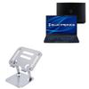 BoxWave Stand and Mount Compatible with Eluktronics MECH 17 G1 - Executive VersaView Laptop Stand, Ergonomic Adjustable Viewing Angle Metallic Riser - Metallic Silver view 1