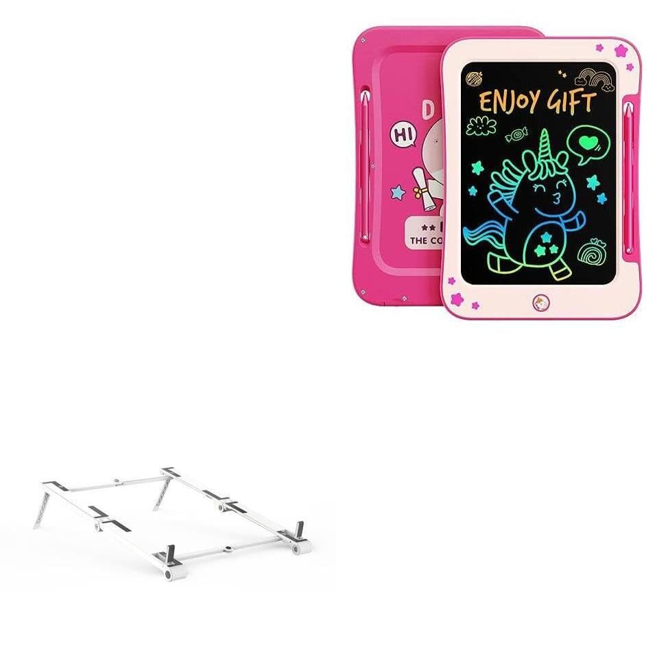 BoxWave Stand and Mount Compatible with KOKODI Writing Tablet for Kids (8.5 in) - Pocket Aluminum Stand 3-in-1, Portable Multi Angle Viewing Riser - Metallic Silver
