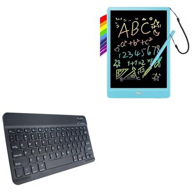 BoxWave Keyboard Compatible with Orsen ZC-24 (10 in) - SlimKeys Bluetooth Keyboard, Portable Thin with Chiclet-Style Keys - Jet Black
